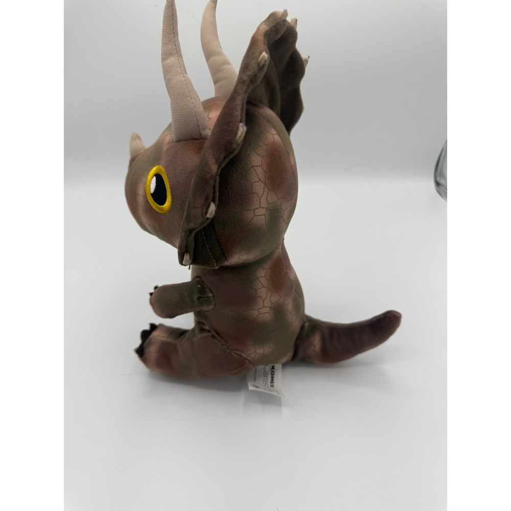 Kohls Cares Jurassic World Triceratops Plush Dinosaur Brown Green Camo 2022 - Picture 4 of 5